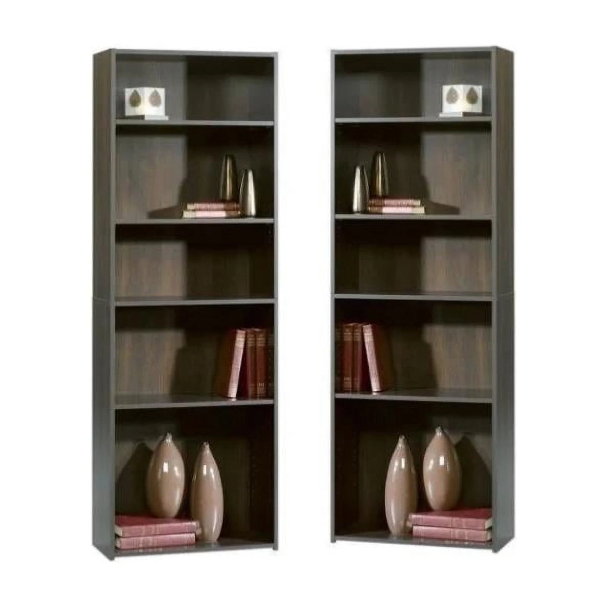 5-Shelf Engineered Wood Bookcase Set of 2 P54815