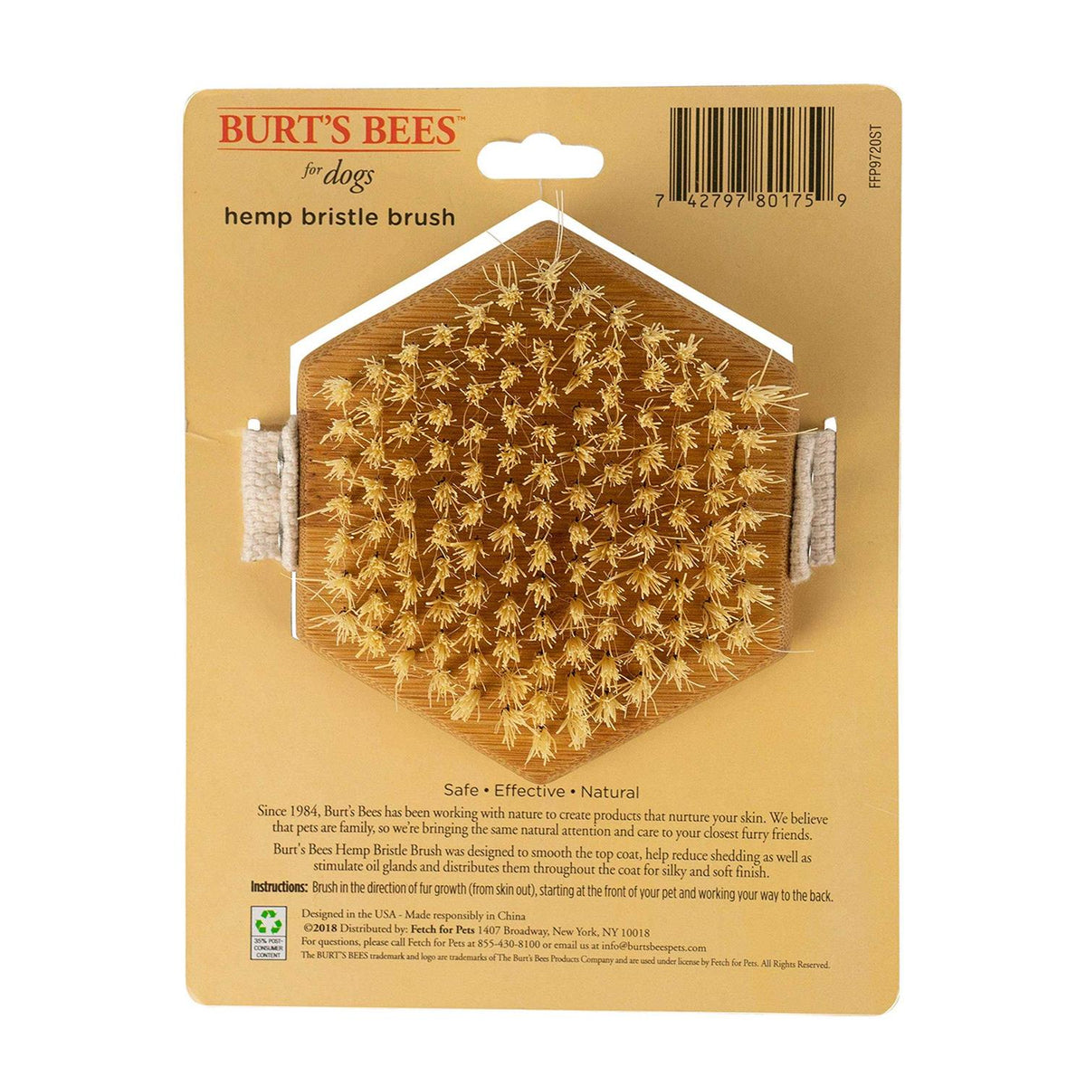 Palm Hemp Bristle Brush for Dogs W692