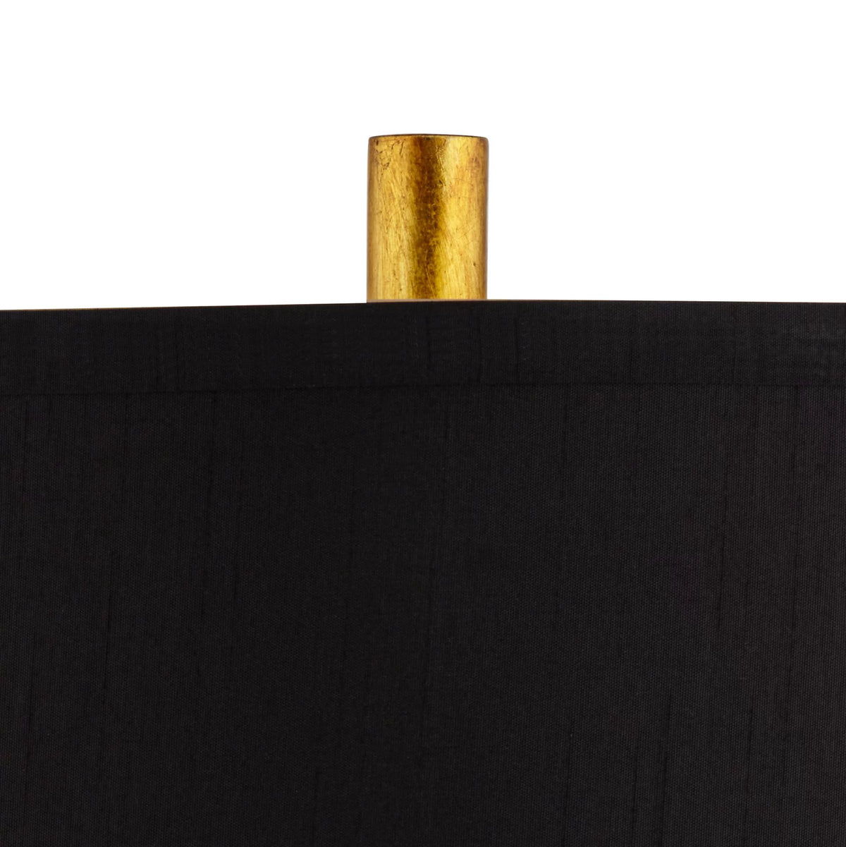Gold Leaf Table Lamp with Black Drum Shade B58518