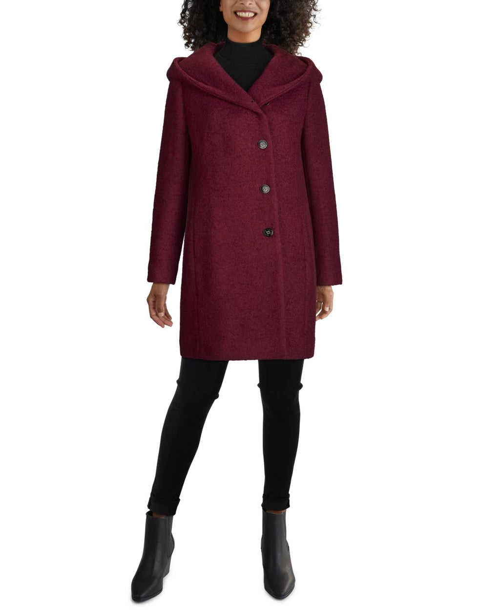 Purple Wool-Blend Coat P220644