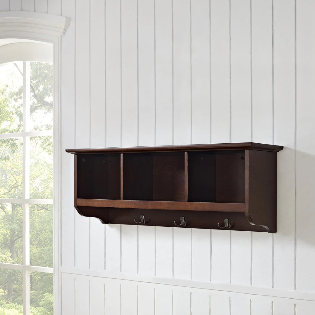 Mahogany Wall Mounted Coat Rack U956541