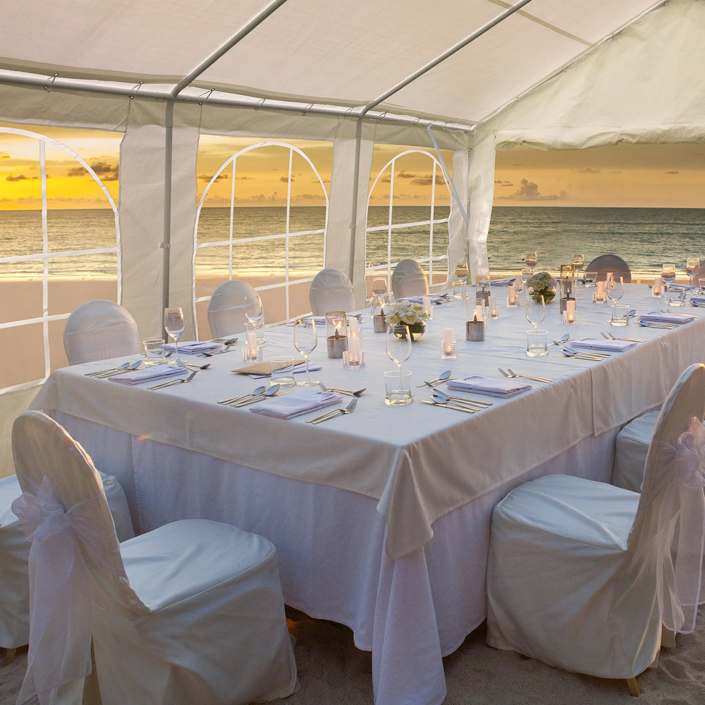 20x40FT Heavy Duty Outdoor Party Tent with White Roof Removable PVC Sidewall Windows J6808
