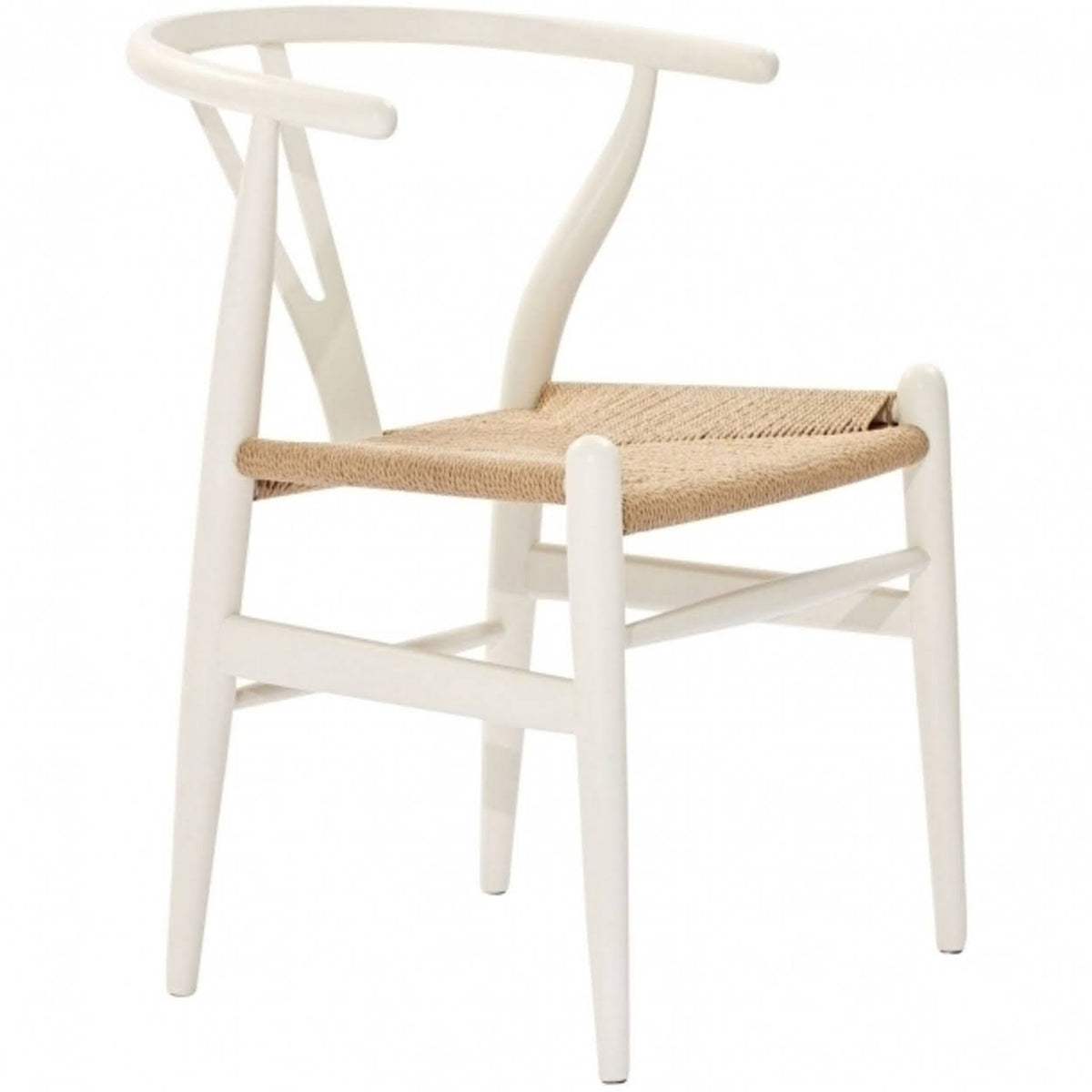White Natural Wishbone Y Chair E40547