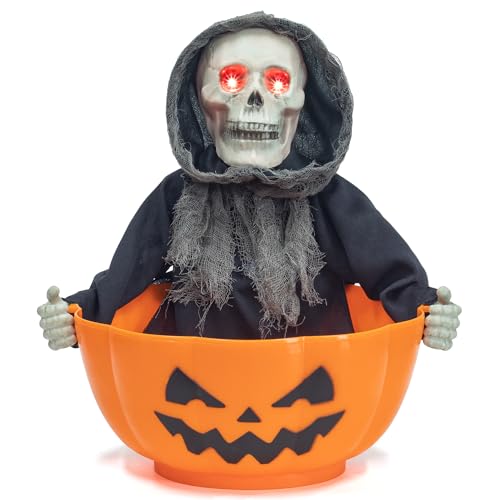 Halloween Candy Bowl Animated Candy Dish with Sound and Movement H94714