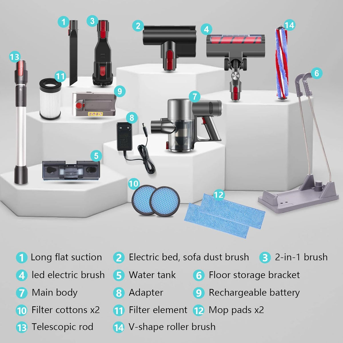 Cordless Stick Vacuum Cleaner with LED Display Y482552