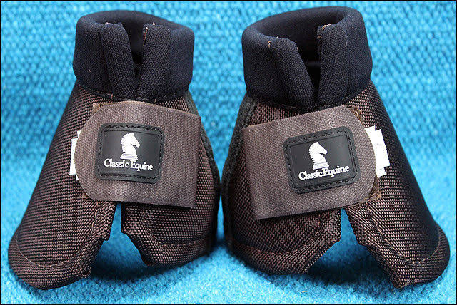 Medium Chocolate Horse Over Reach No Turn Bell Boots L4499