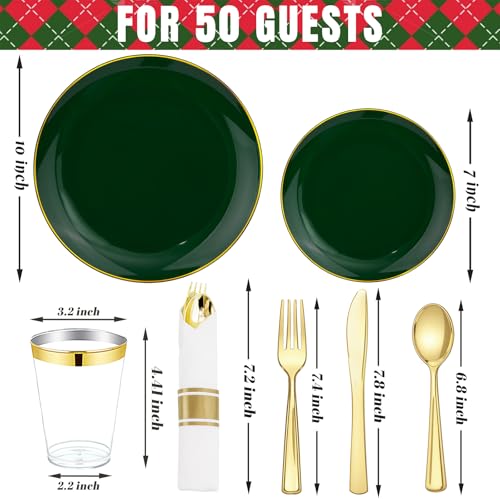 350 Pcs Plastic Dinnerware Set for 50 Guests V3071