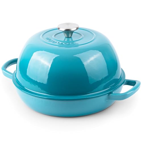 Enamelled Cast Iron Dutch Oven Pot, Dark Blue, 6 Quarts Q559344