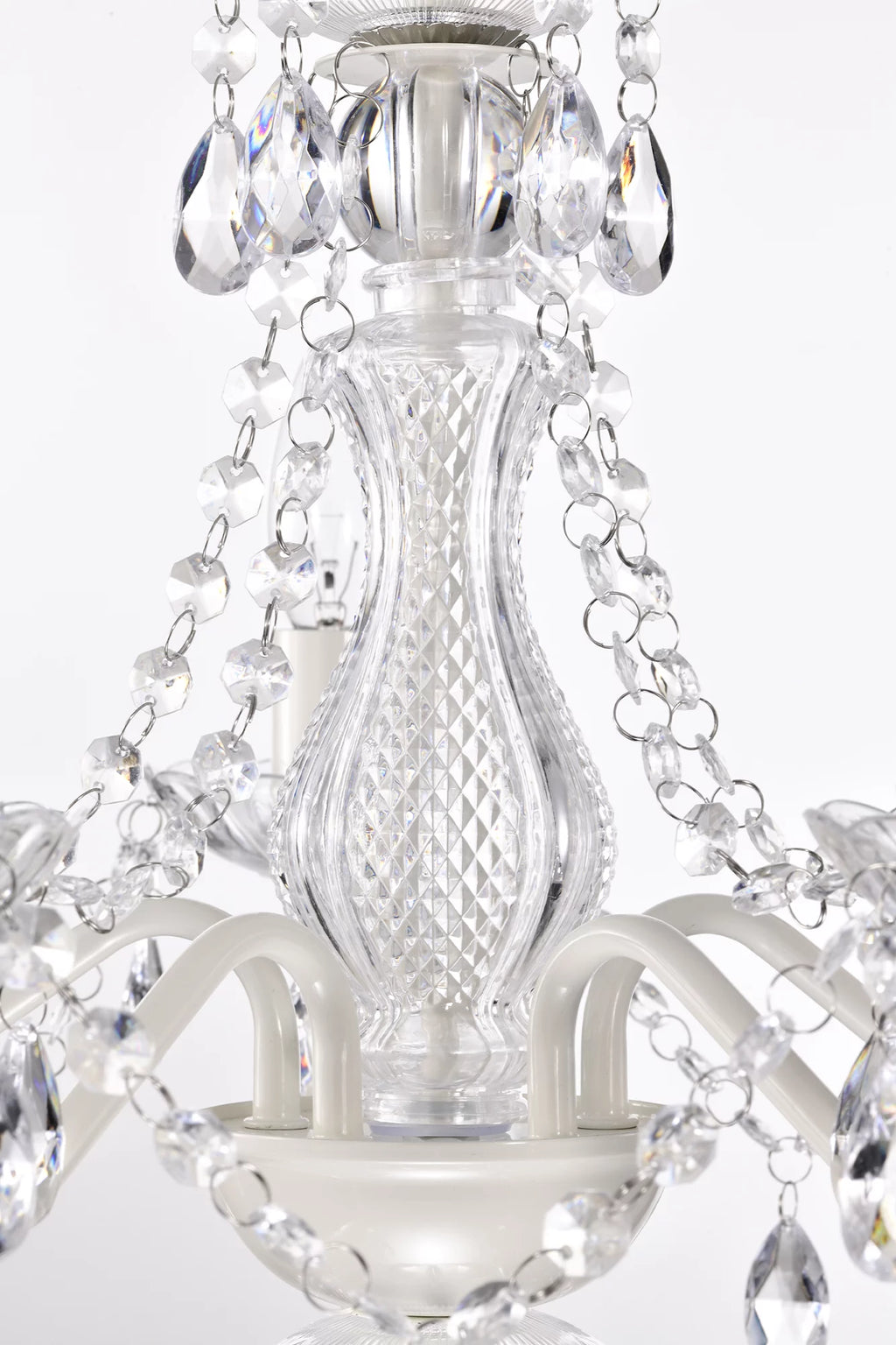 White 5-Light Mini Crystal Chandelier H56089