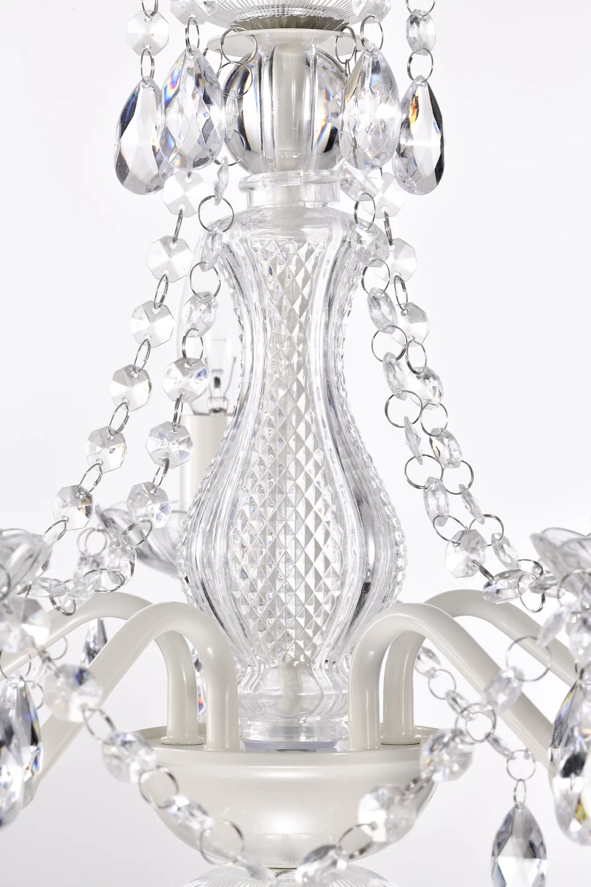 White 5-Light Mini Crystal Chandelier H56089