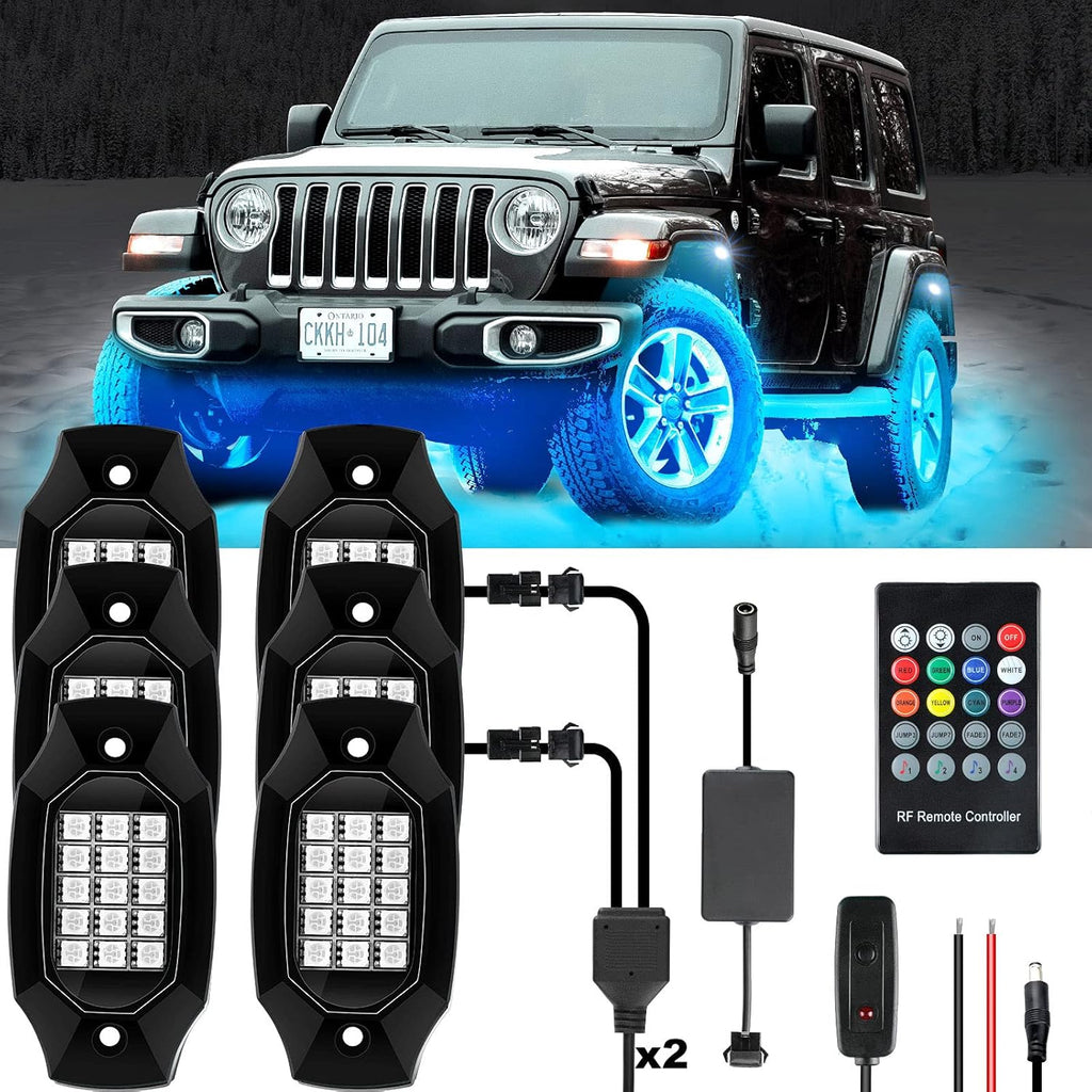 RGBW LED Rock Lights Under Car Lighting Kit 8Pods R7523