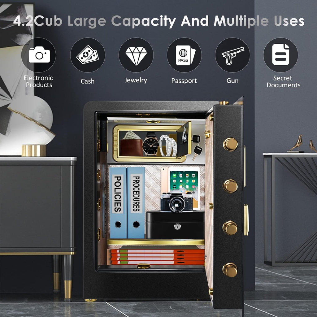 Large Fireproof Waterproof Safe Box with LCD Screen D894