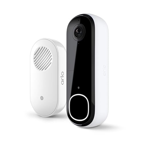 White 2K Video Doorbell with Chime 2 Bundle D82053