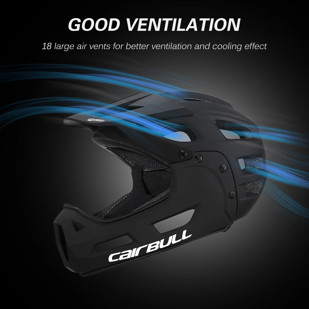 Full Face Bike Adult Cycling Helmet with Detachable Chin Guard and Visor U48998
