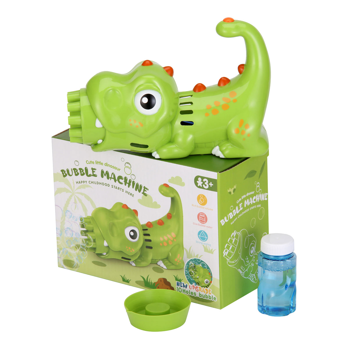 2PACK Bubble Gun Bubble Machine Handheld Bubble Maker with Bubble Solution & Tray T1881