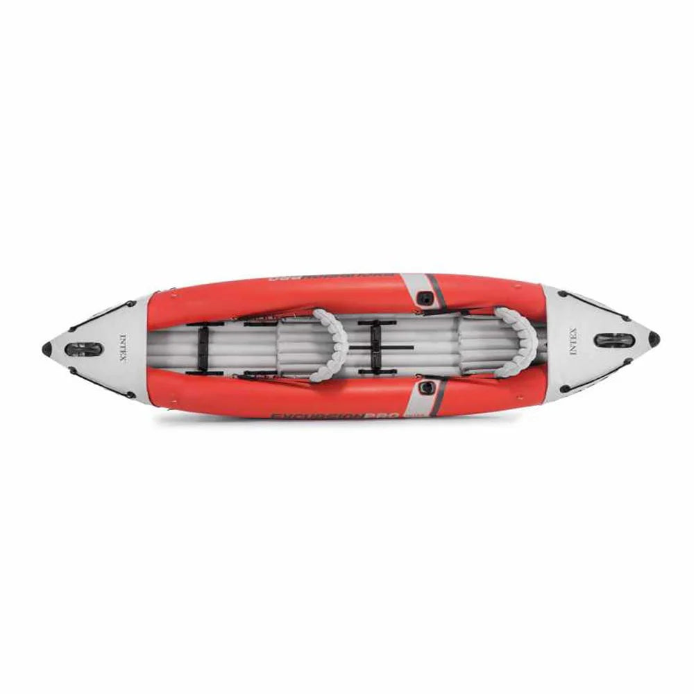 Inflatable 2 Person Vinyl Kayak with Oars & Pump, Red (2 Pack) A49817
