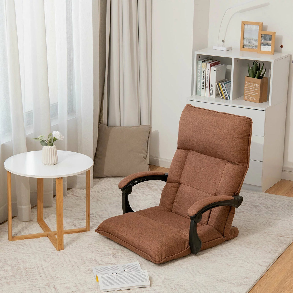 Brown 14-Position Floor Chair J326687