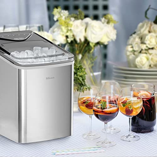 Countertop Ice Maker with Ice Scoop and Basket Z475337