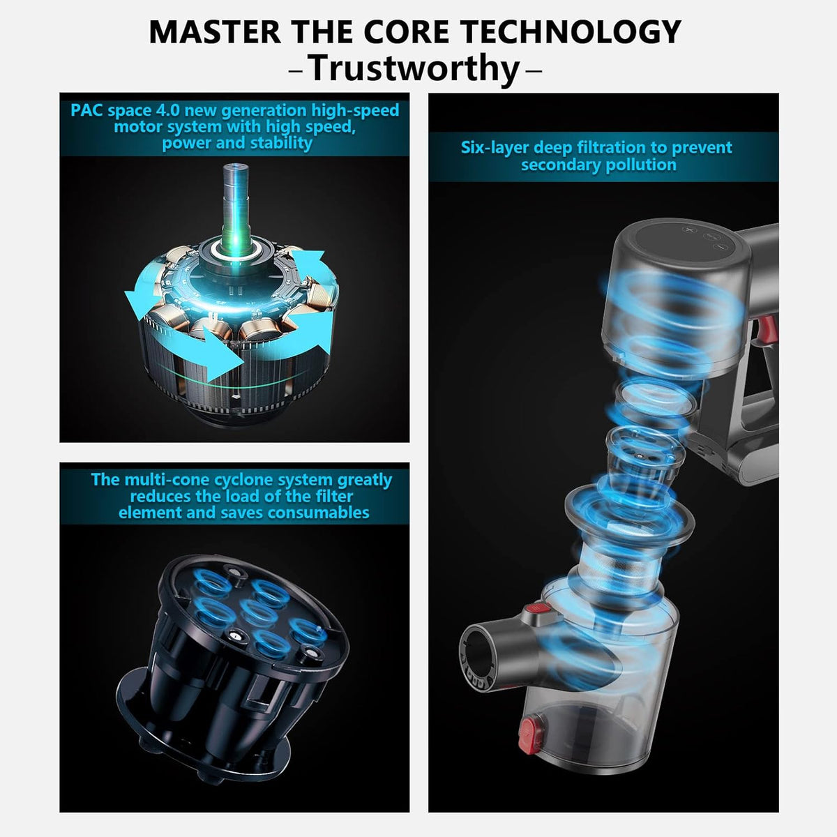Cordless Stick Vacuum Cleaner with LED Display Y482552