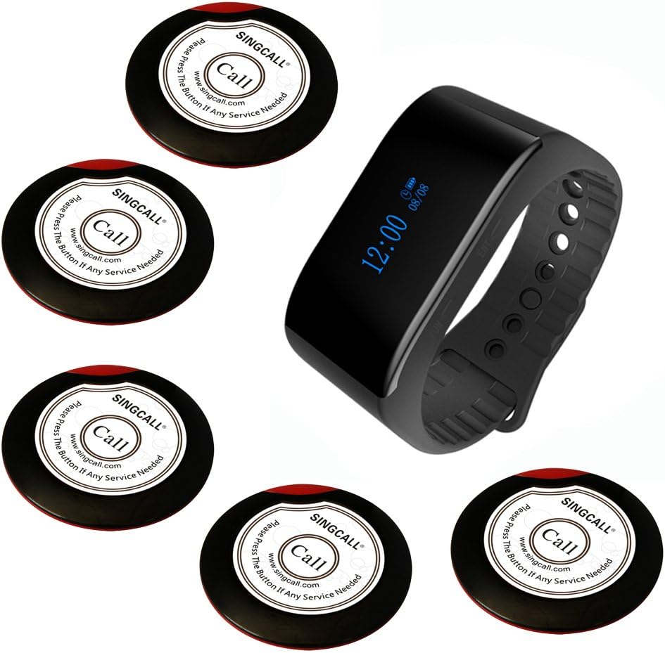 Wireless Calling System with 5 Buttons 1 Waterproof Watch O555040