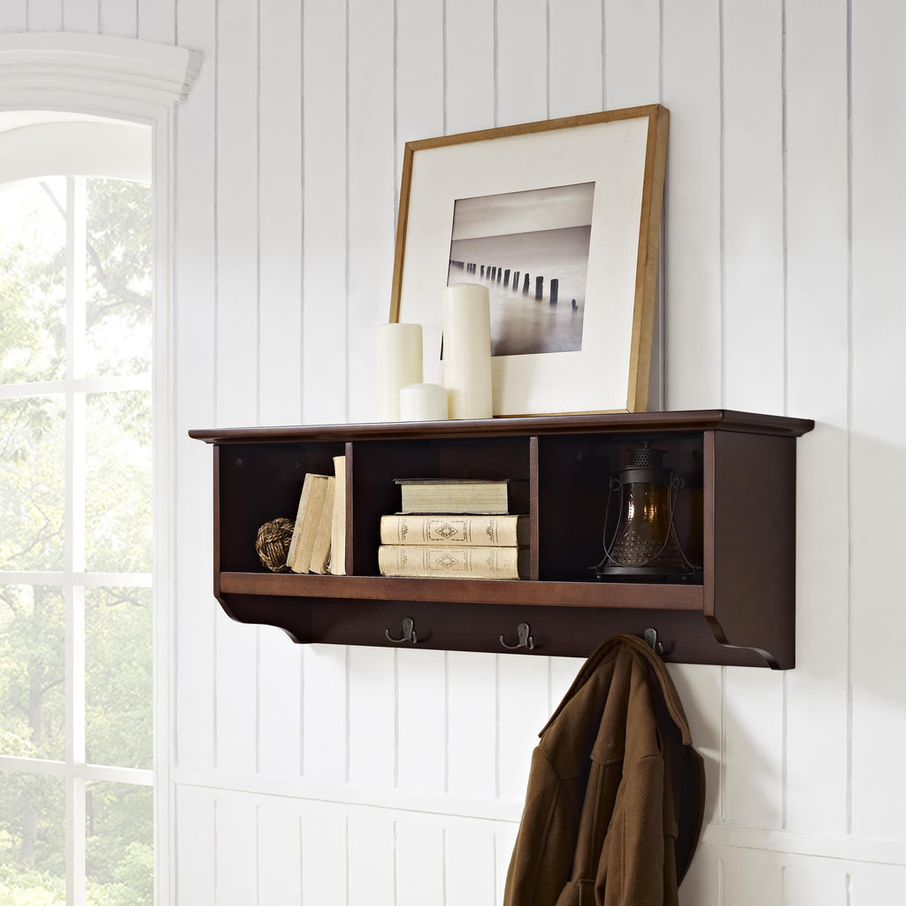 Mahogany Wall Mounted Coat Rack U956541
