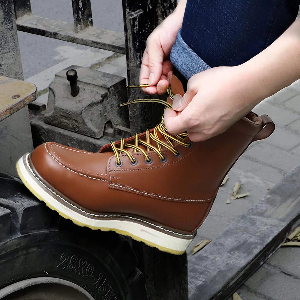 8" Leather Waterproof Soft Toe Work Boots W125