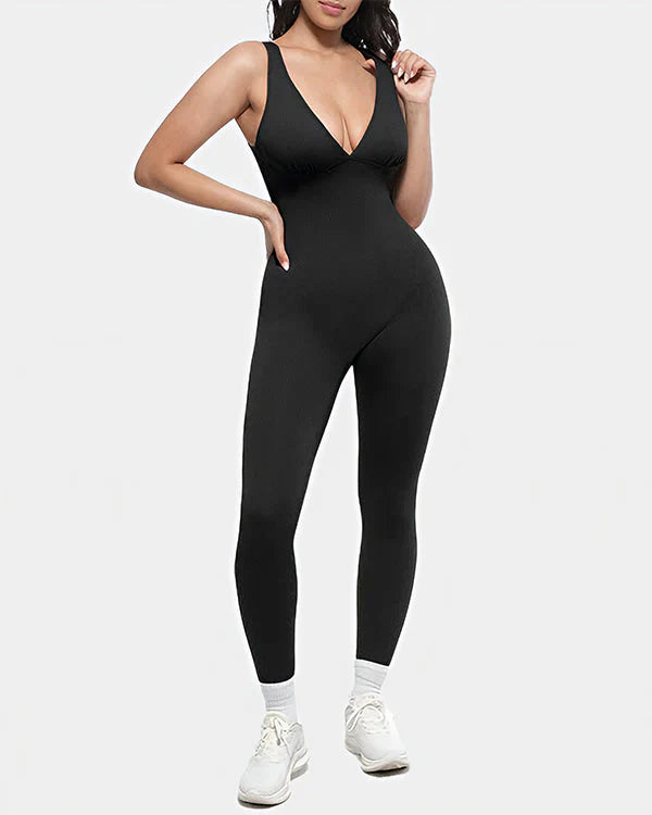 V Neck Sculpting Jumpsuit I755770