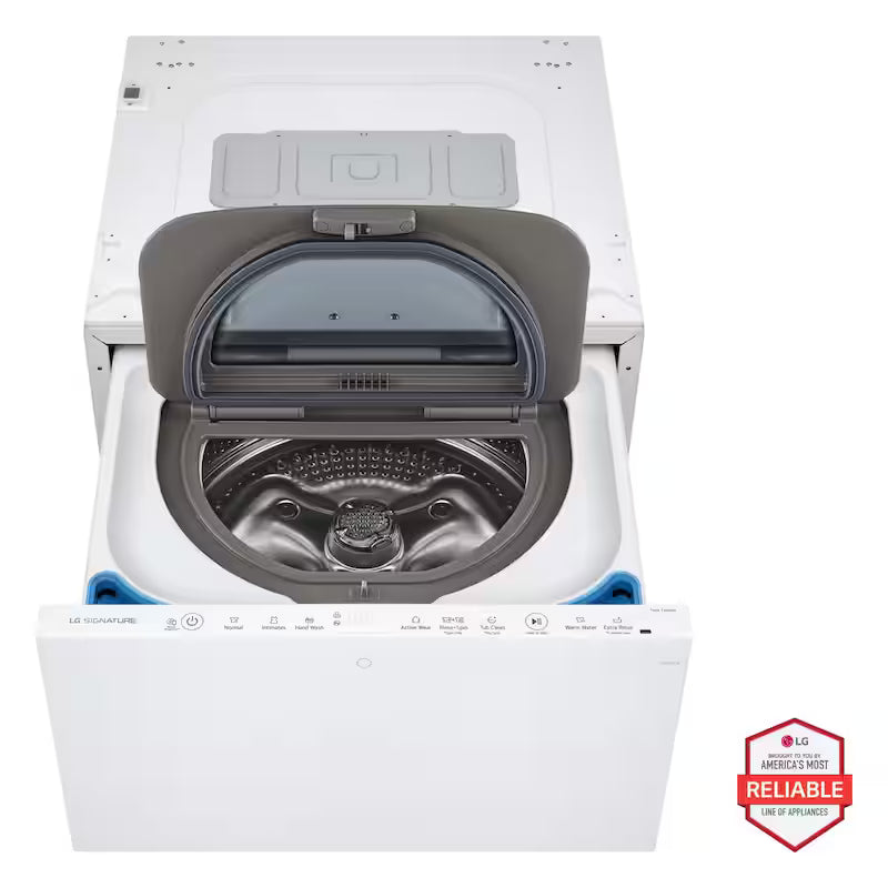 24 in. W 0.7 cu. ft. Laundry Pedestal Washer in White Y22788