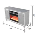 Solid Wood TV Stand With Electric Fireplace D874132