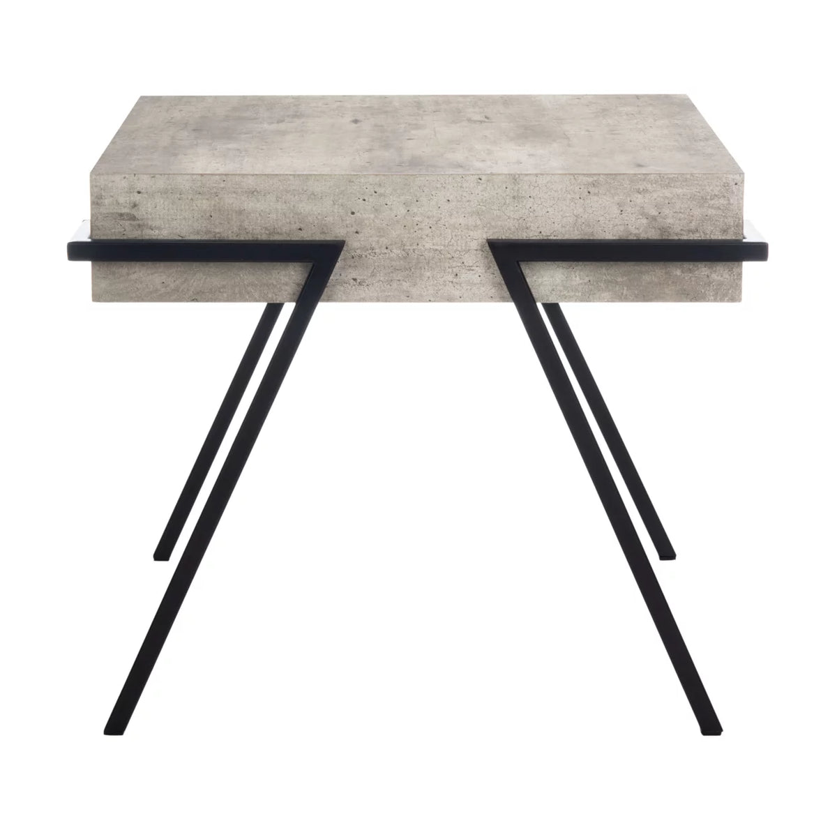 Light Grey Black Square Accent Table E417