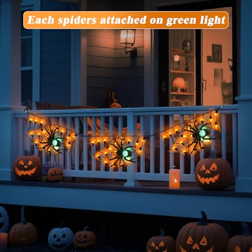 Spider Web Lights 52.8 Inch 54 Orange 3 Green LEDs U88857