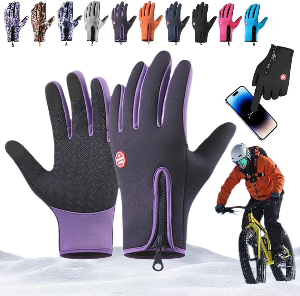 Waterproof Windproof Thermal Touchscreen Gloves with Non-Slip Grip S1516