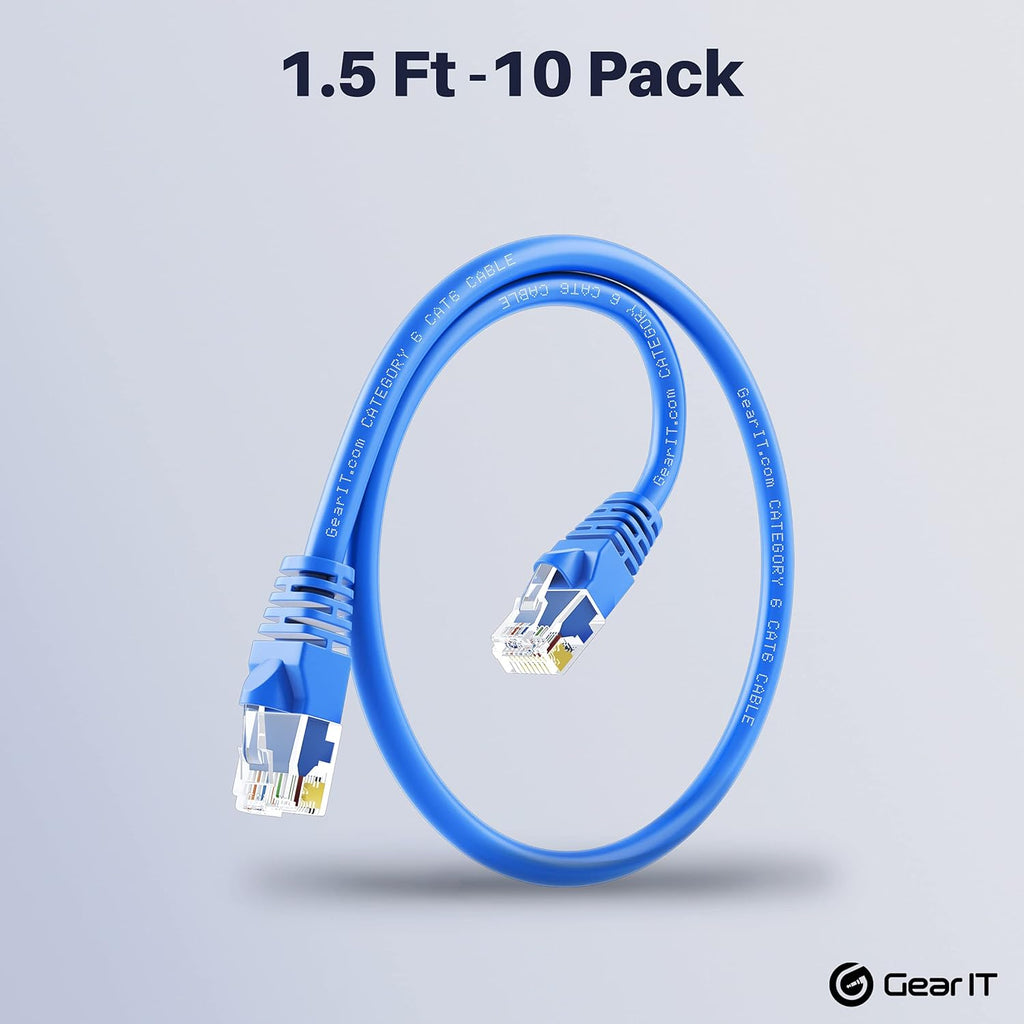Cat 6 Ethernet Cable 20 ft 10-Pack Blue A906136