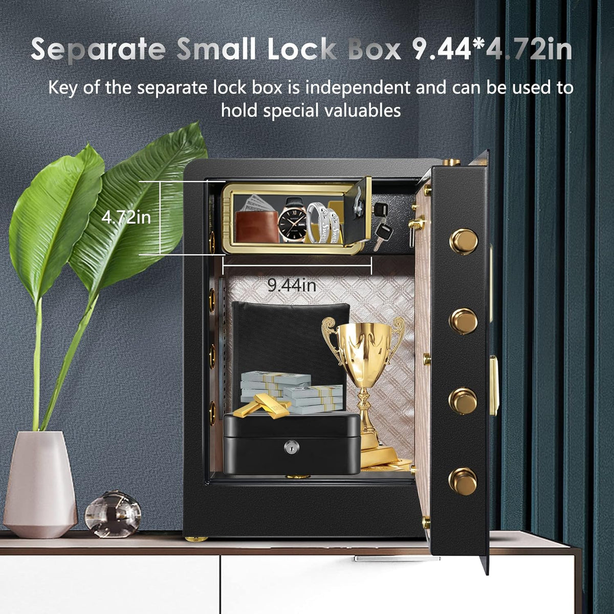 Large Fireproof Waterproof Safe Box with LCD Screen D894