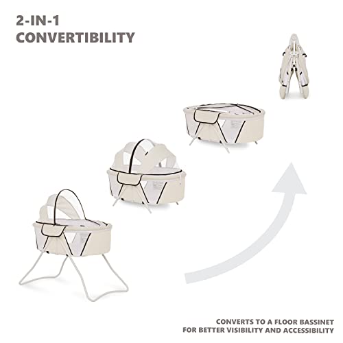 2-in-1 Convertible Bassinet, Black H159