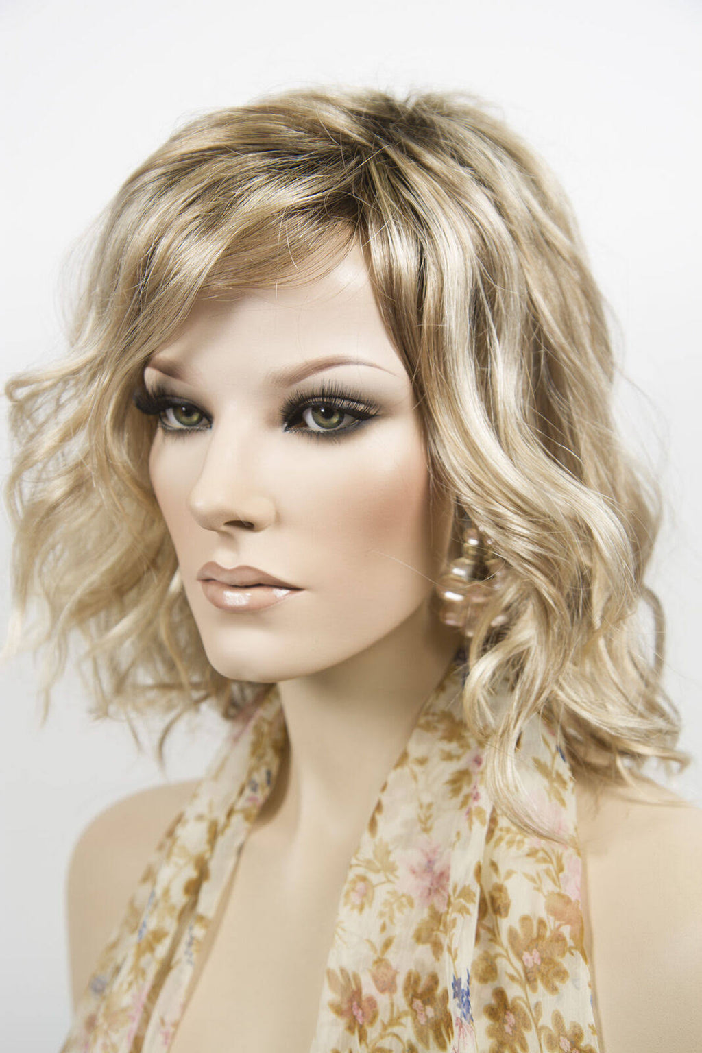Dark Brown Dark Auburn Wavy Straight Wigs A66066