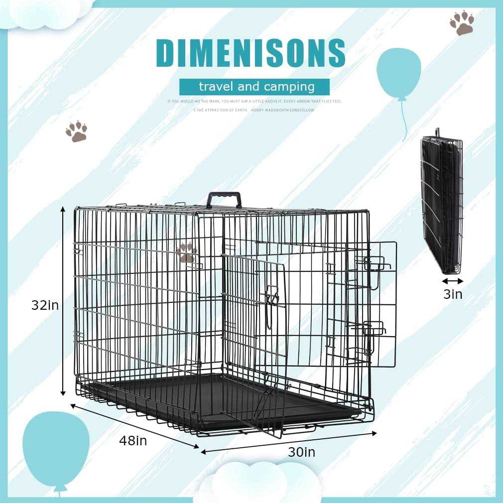 48 Inch Folding Metal Wire Dog Crate U8830