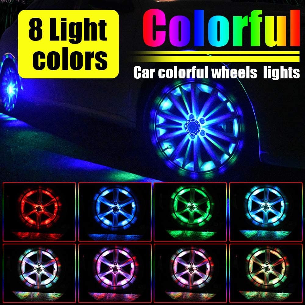 Solar Motion Sensor Wheel Tire Light 4Pack Y802