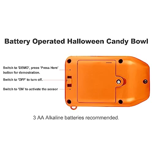 Halloween Candy Bowl Animated Candy Dish with Sound and Movement H94714