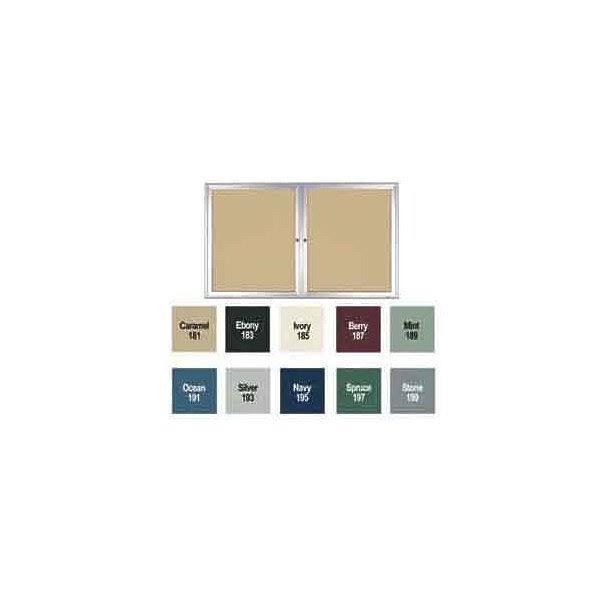 2 Door Enclosed Vinyl Bulletin Board F216