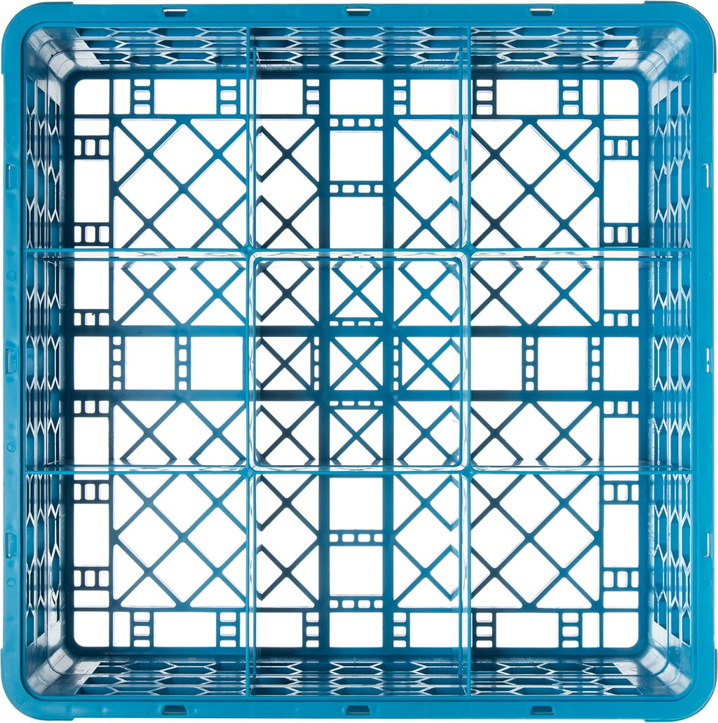 9 Compartment Glass Rack with 2 Extenders, Blue (Pack of 3) M322455