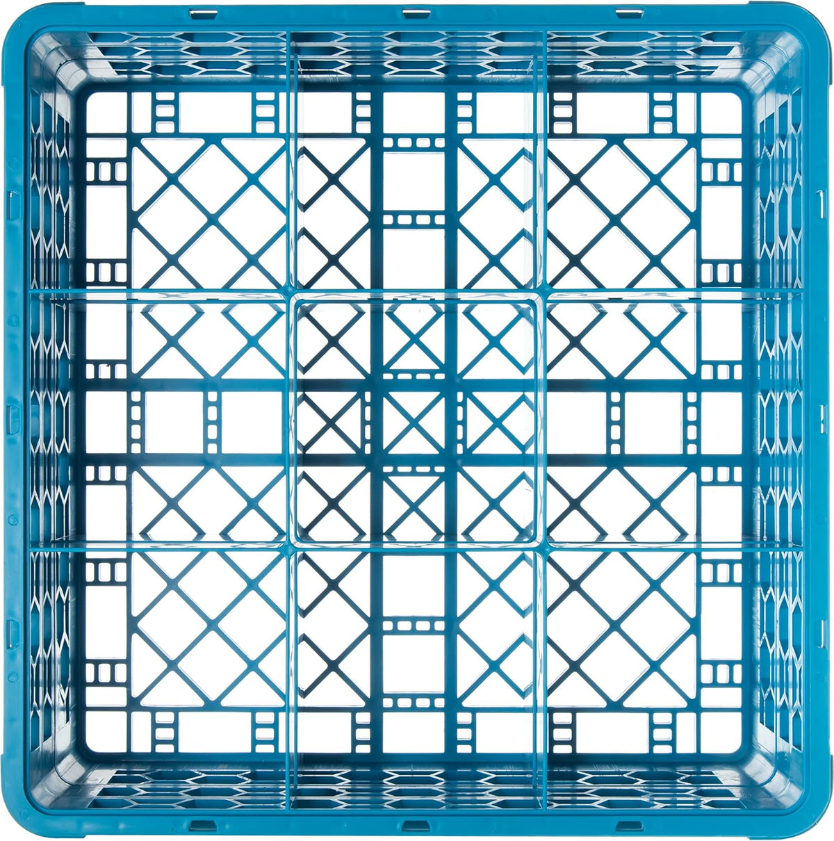 9 Compartment Glass Rack with 2 Extenders, Blue (Pack of 3) M322455