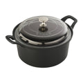 Cast Iron 2.75-qt Round with Glass Lid - Matte Black U52815