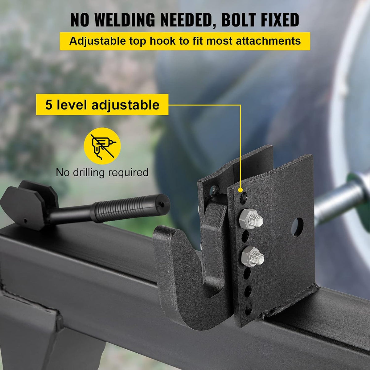 Black 3-Point Quick Hitch with 3000 LBS Lifting Capacity G65642