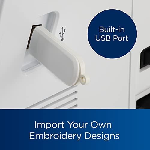 Sewing and Embroidery Machine, Computerized, 4" x 4" Hoop Area, White G71790