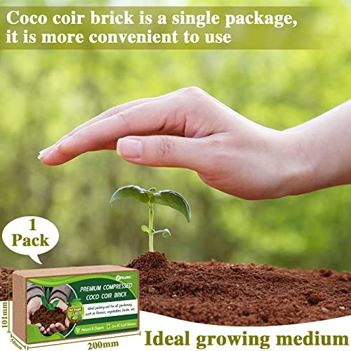 10 Pack 24 Gallons 14Lbs Compressed Coco Coir Potting Soil W47128