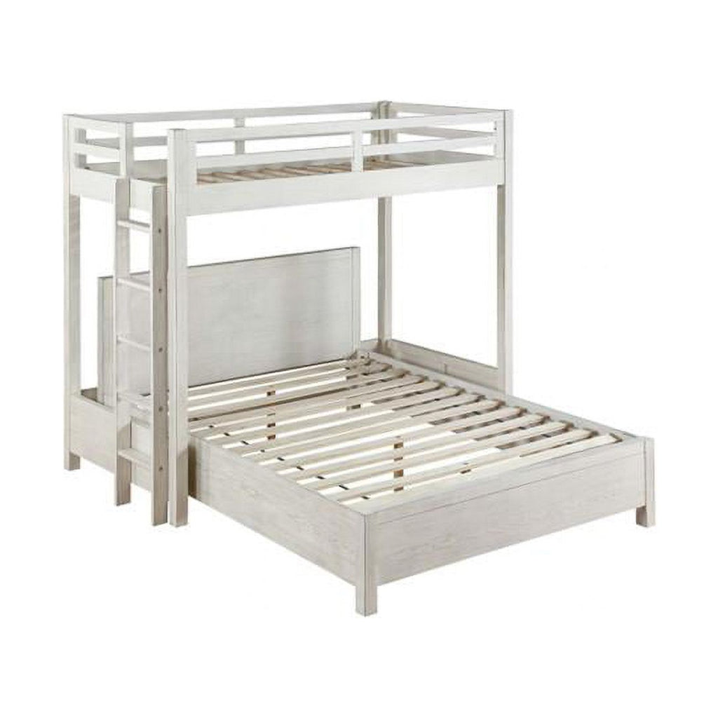 Twin Loft Bed Weathered White G237