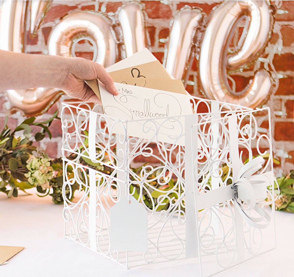 White Reception Card Holder L194790