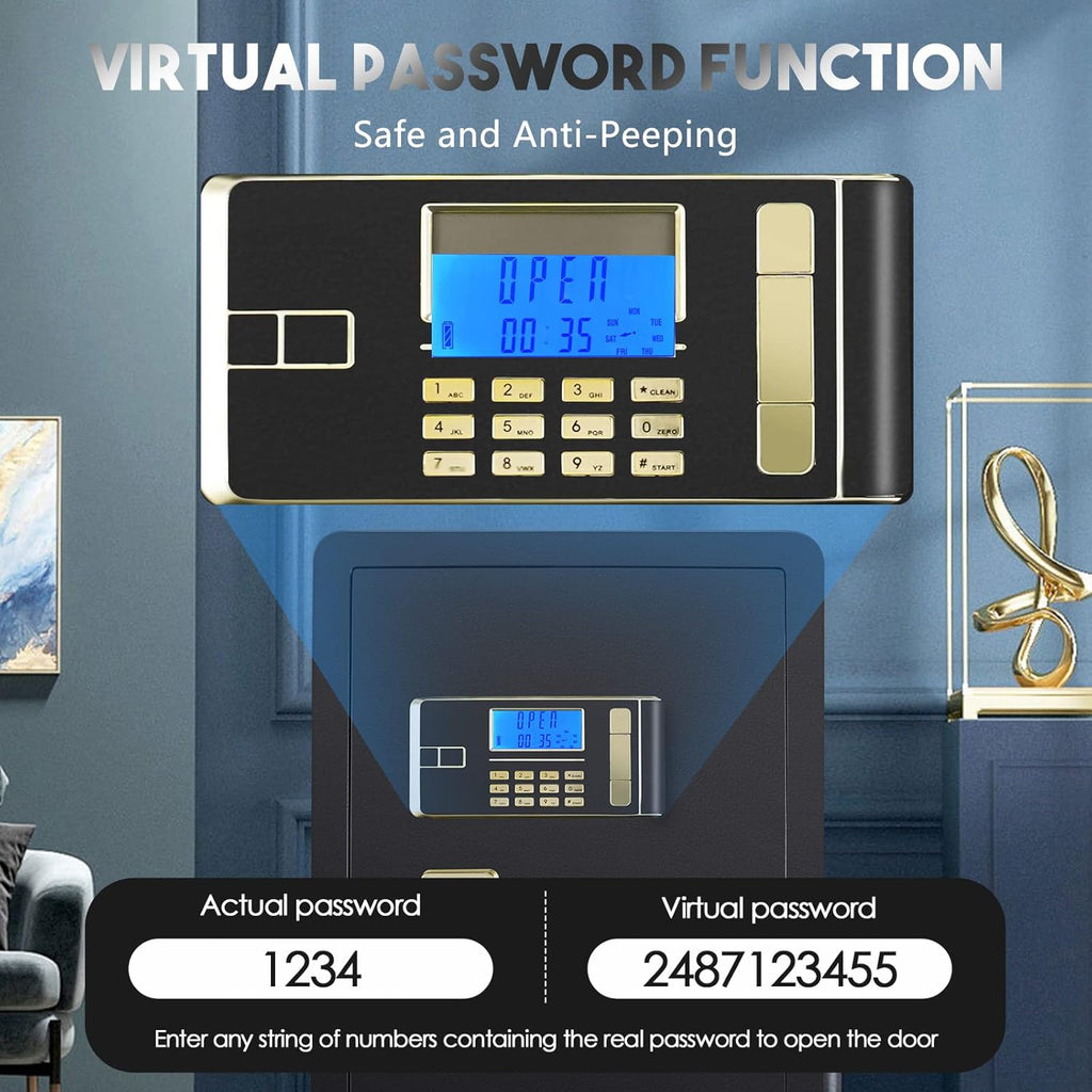 Large Fireproof Waterproof Safe Box with LCD Screen D894