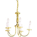 Five-Light Candelabra Chandelier Polished Brass Gold U858